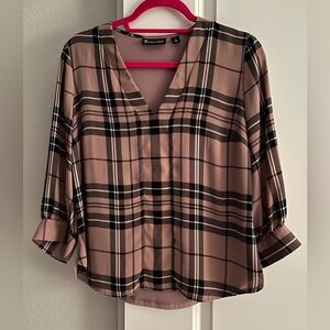 NY&CO Plaid Blouse